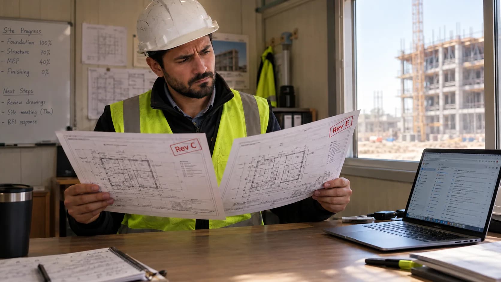 Comparing Construction Plan Revisions.